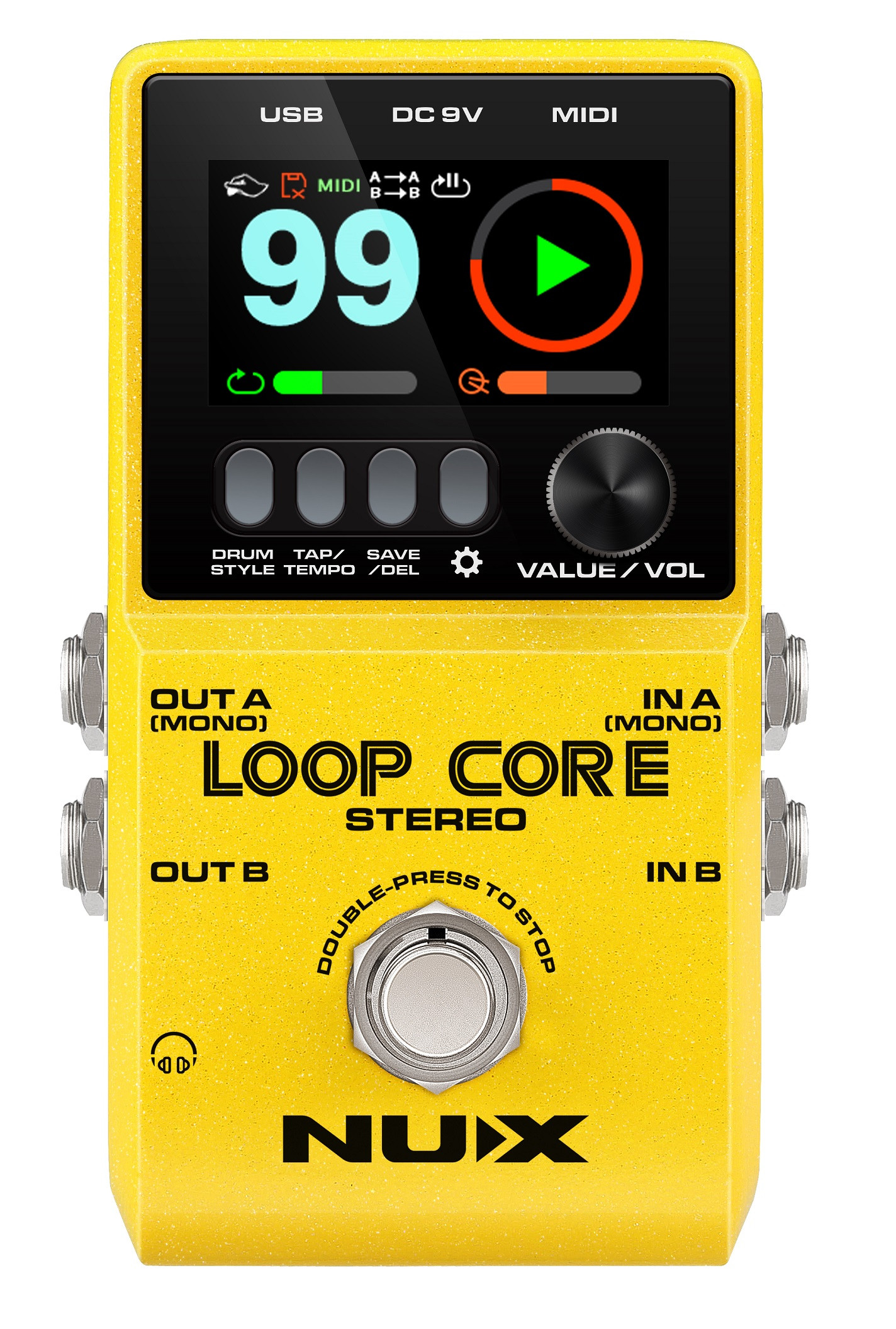 NUX LOOP CORE 
長時間録音可能。rhythmでビート機能は便利です Nux Loop Core Stereo| Looper